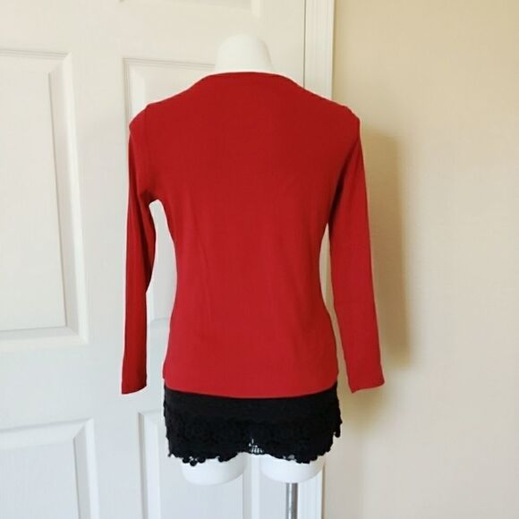 St. John's Bay cotton long sleeve tee sz PS - Picture 4 of 9